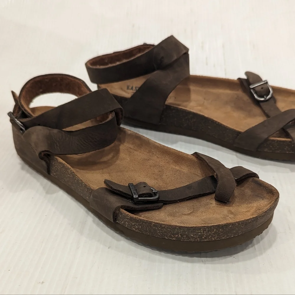 EASTLAND women's strappy brown leather sandals size 11